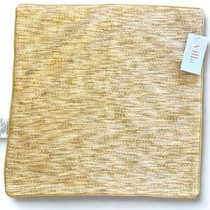 Villa by Classic Home Sharma Cotton Blend Throw Pillow Cover 22x22 Yellow NEW